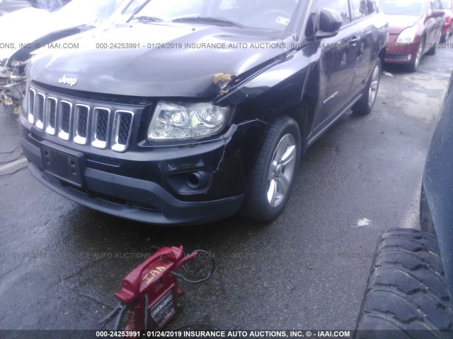 1C4NJCBA2CD722853 - 2012 JEEP COMPASS SPORT BLACK photo 6