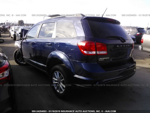 3C4PDDBG0HT617949 - 2017 DODGE JOURNEY SXT BLUE photo 3