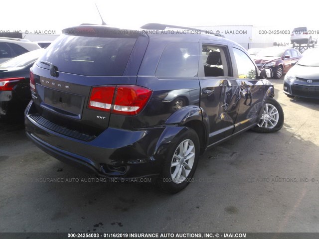 3C4PDDBG0HT617949 - 2017 DODGE JOURNEY SXT BLUE photo 4