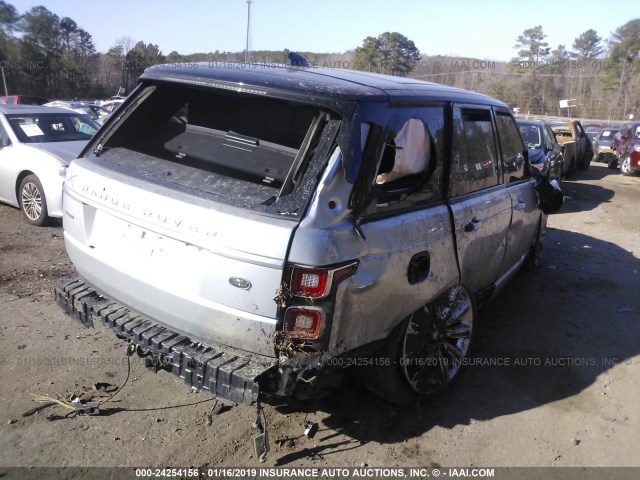 SALGS2RE9JA391933 - 2018 LAND ROVER RANGE ROVER SUPERCHARGED SILVER photo 4