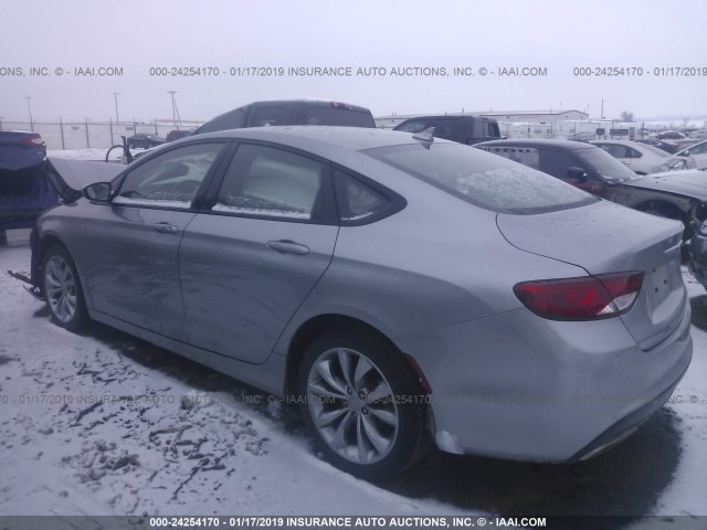 1C3CCCBG4GN114262 - 2016 CHRYSLER 200 S SILVER photo 3