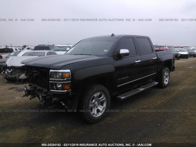 3GCUKSEC3EG295057 - 2014 CHEVROLET SILVERADO K1500 LTZ BLACK photo 2