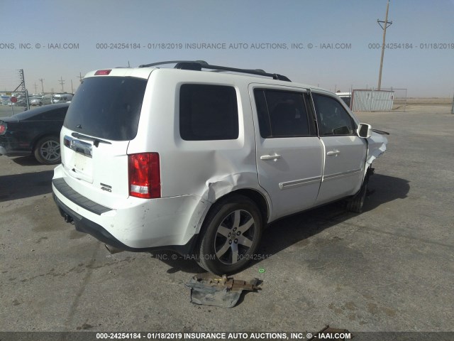 5FNYF4H97CB044885 - 2012 HONDA PILOT TOURING WHITE photo 4