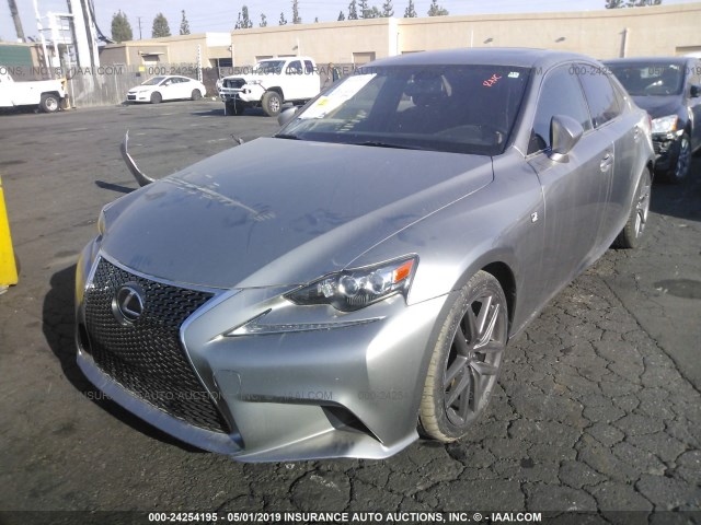 JTHBF1D22F5058811 - 2015 LEXUS IS 250 SILVER photo 2