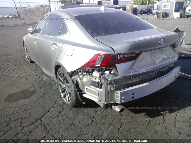 JTHBF1D22F5058811 - 2015 LEXUS IS 250 SILVER photo 3