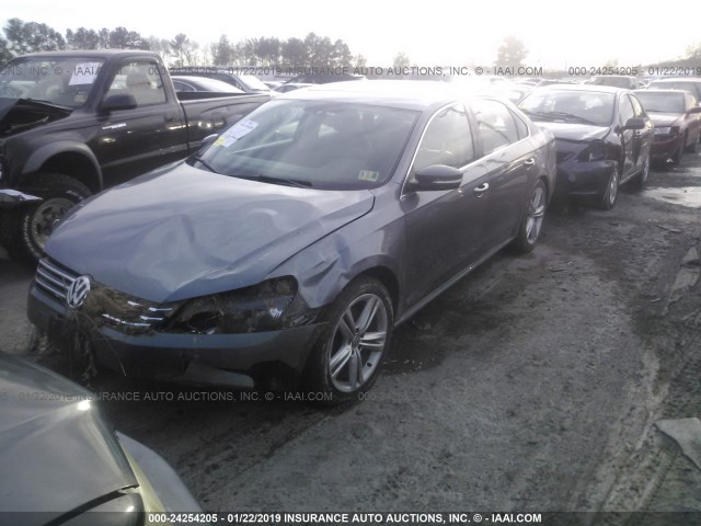 1VWBP7A38EC002698 - 2014 VOLKSWAGEN PASSAT SE GRAY photo 2