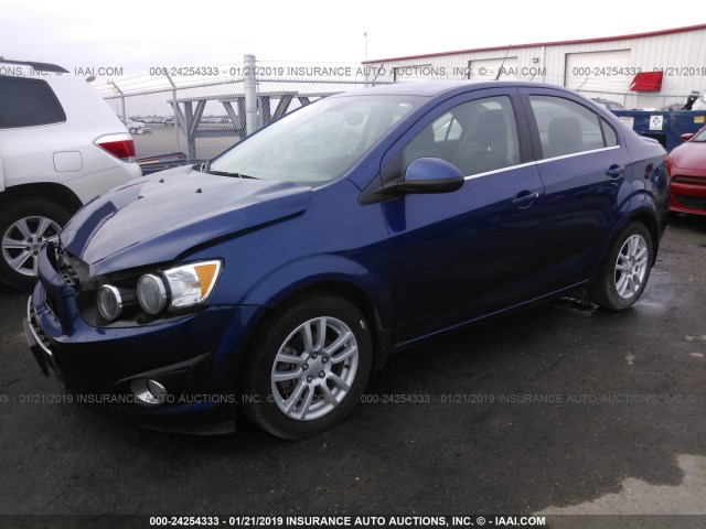 1G1JC5SH3D4194560 - 2013 CHEVROLET SONIC LT BLUE photo 2