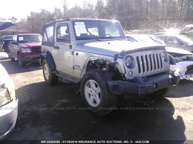 1C4AJWAG6JL862879 - 2018 JEEP WRANGLER SPORT SILVER photo 1