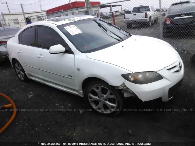 JM1BK323681796397 - 2008 MAZDA 3 S WHITE photo 1