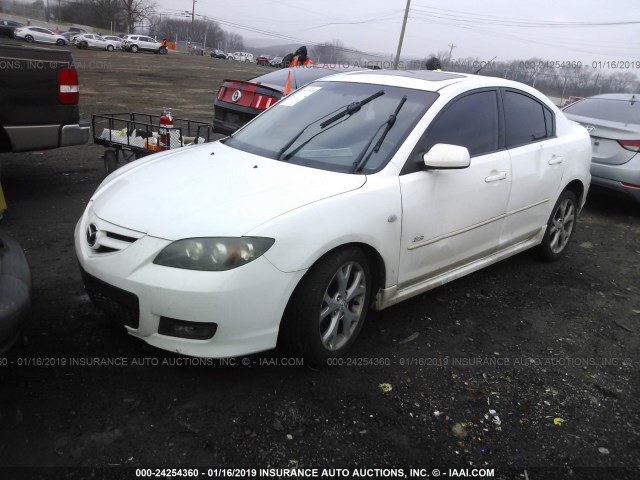 JM1BK323681796397 - 2008 MAZDA 3 S WHITE photo 2