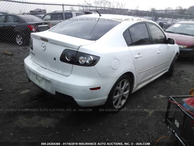 JM1BK323681796397 - 2008 MAZDA 3 S WHITE photo 4