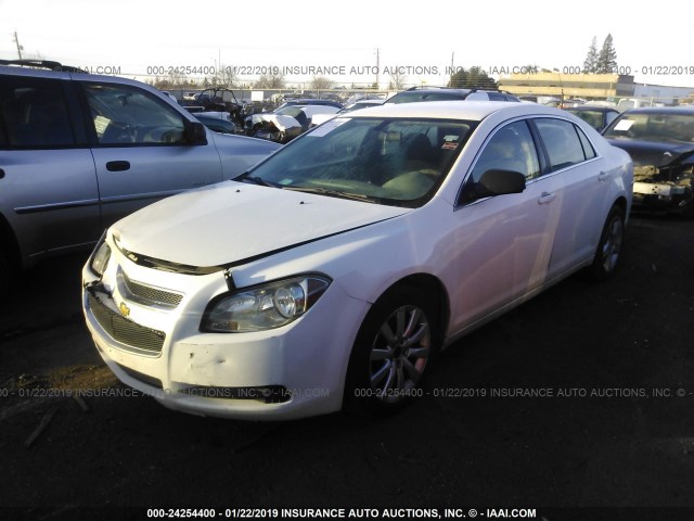 1G1ZA5EU3BF349143 - 2011 CHEVROLET MALIBU LS WHITE photo 2