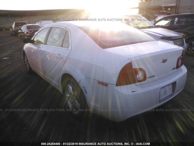 1G1ZA5EU3BF349143 - 2011 CHEVROLET MALIBU LS WHITE photo 3