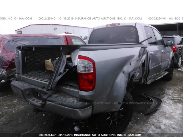 5TBDT44126S545246 - 2006 TOYOTA TUNDRA DOUBLE CAB SR5 SILVER photo 4