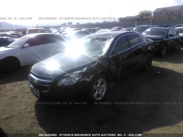 1G1ZB5E03CF100451 - 2012 CHEVROLET MALIBU LS BLACK photo 2
