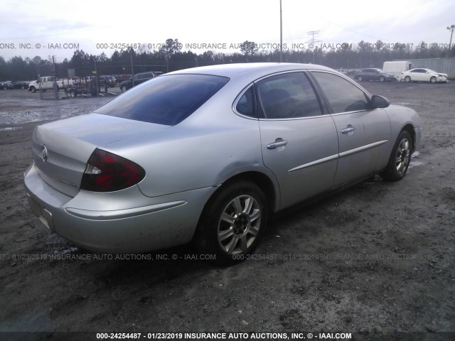 2G4WC532851256454 - 2005 BUICK LACROSSE CX SILVER photo 4