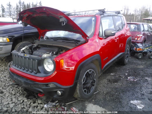 ZACCJBCT6GPC65988 - 2016 JEEP RENEGADE TRAILHAWK RED photo 2