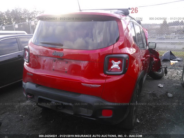 ZACCJBCT6GPC65988 - 2016 JEEP RENEGADE TRAILHAWK RED photo 4