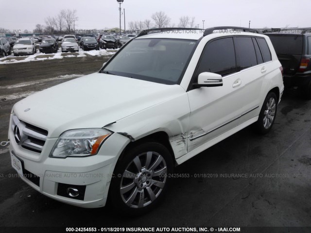 WDCGG8HB2CF911148 - 2012 MERCEDES-BENZ GLK 350 4MATIC WHITE photo 2