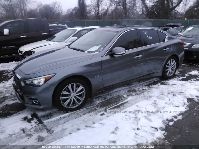 JN1EV7AR5GM342059 - 2016 INFINITI Q50 PREMIUM/SPORT GRAY photo 2