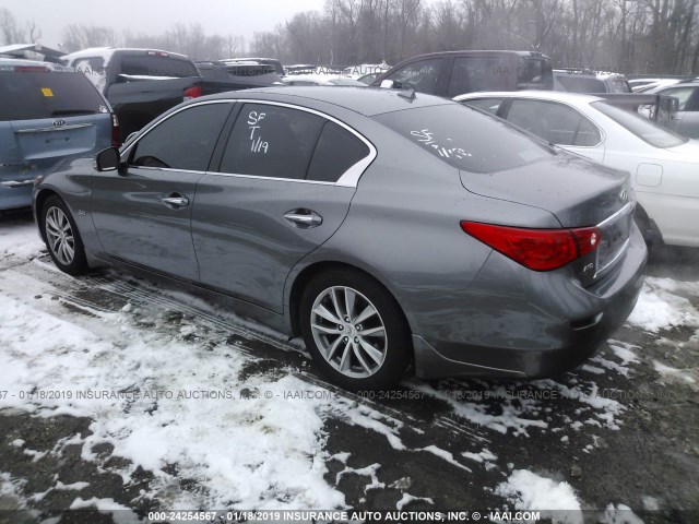 JN1EV7AR5GM342059 - 2016 INFINITI Q50 PREMIUM/SPORT GRAY photo 3