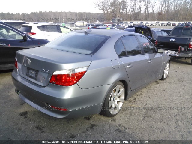 WBANB33575CN65843 - 2005 BMW 545 I GRAY photo 4