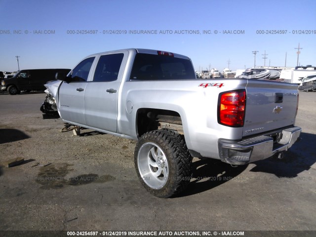 3GCUKREC2EG427931 - 2014 CHEVROLET SILVERADO K1500 LT SILVER photo 3