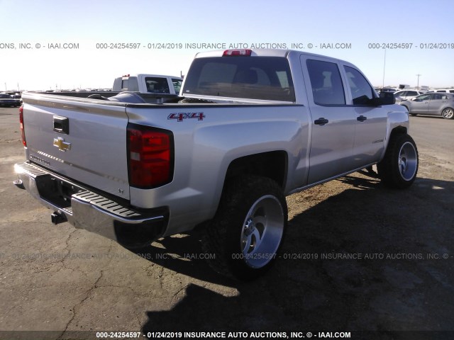 3GCUKREC2EG427931 - 2014 CHEVROLET SILVERADO K1500 LT SILVER photo 4