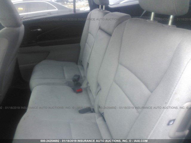 5FNYF5H10KB012388 - 2019 HONDA PILOT LX GRAY photo 8