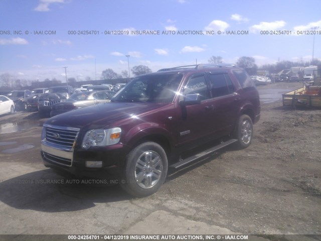 1FMEU758X7UB42615 - 2007 FORD EXPLORER LIMITED MAROON photo 2