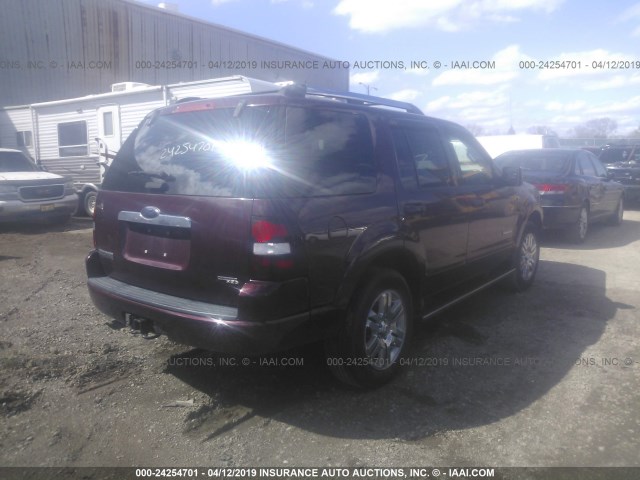 1FMEU758X7UB42615 - 2007 FORD EXPLORER LIMITED MAROON photo 4