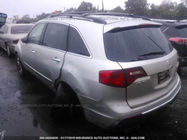 2HNYD2H63CH504130 - 2012 ACURA MDX ADVANCE SILVER photo 3