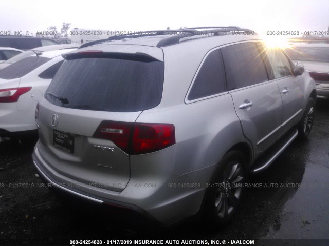 2HNYD2H63CH504130 - 2012 ACURA MDX ADVANCE SILVER photo 4