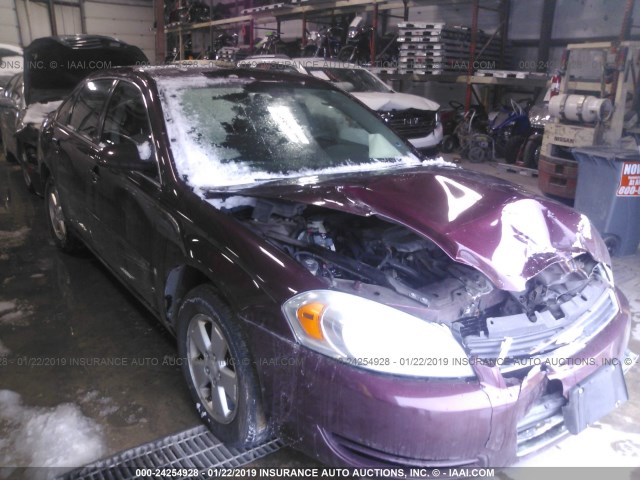 2G1WT58K079233261 - 2007 CHEVROLET IMPALA LT BURGUNDY photo 1