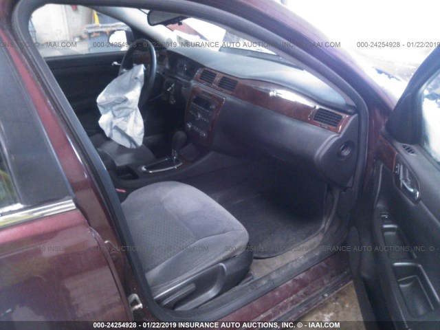 2G1WT58K079233261 - 2007 CHEVROLET IMPALA LT BURGUNDY photo 5