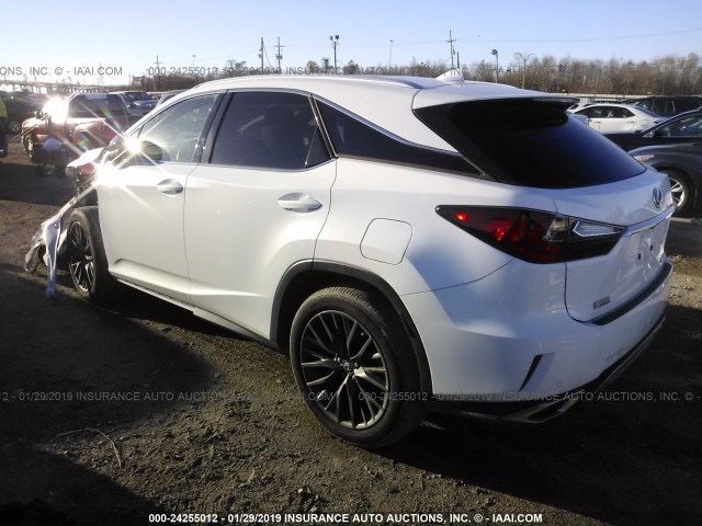 2T2ZZMCA3HC043236 - 2017 LEXUS RX 350/BASE/F SPORT WHITE photo 3