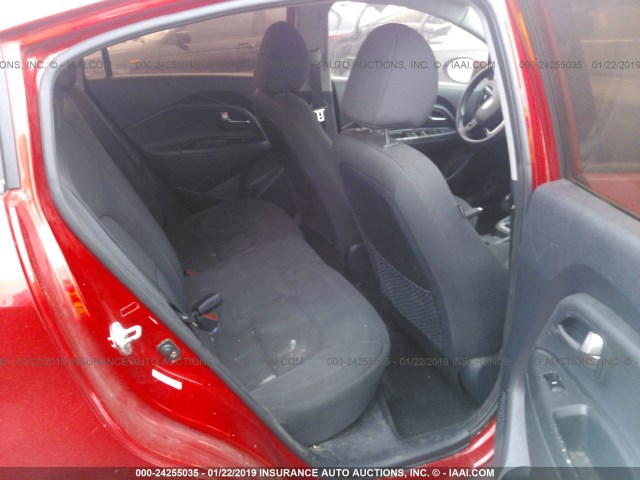 KNADN4A3XD6113702 - 2013 KIA RIO EX/SX RED photo 8