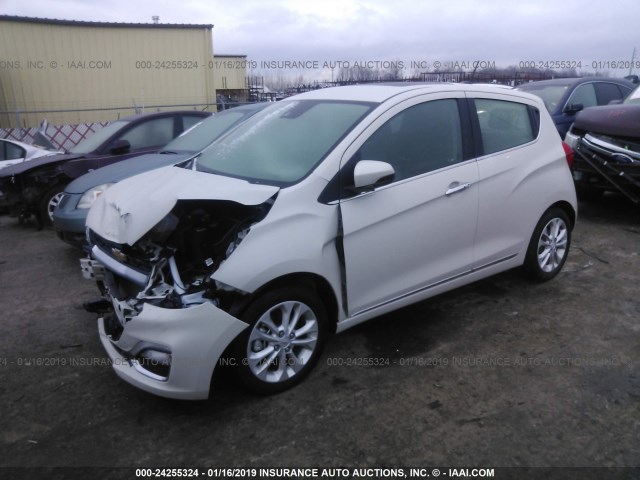 KL8CF6SA0KC701216 - 2019 CHEVROLET SPARK 2LT CREAM photo 2