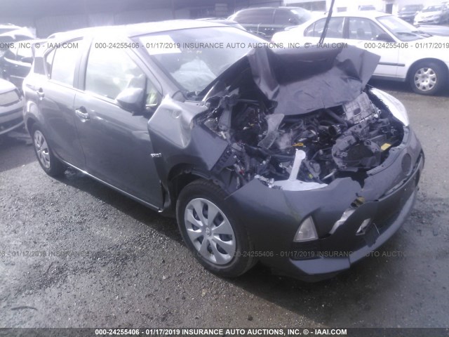 JTDKDTB30E1083579 - 2014 TOYOTA PRIUS C GRAY photo 1