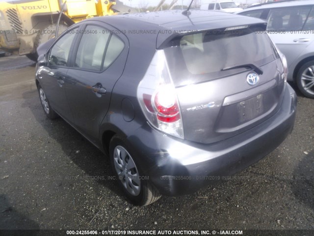 JTDKDTB30E1083579 - 2014 TOYOTA PRIUS C GRAY photo 3