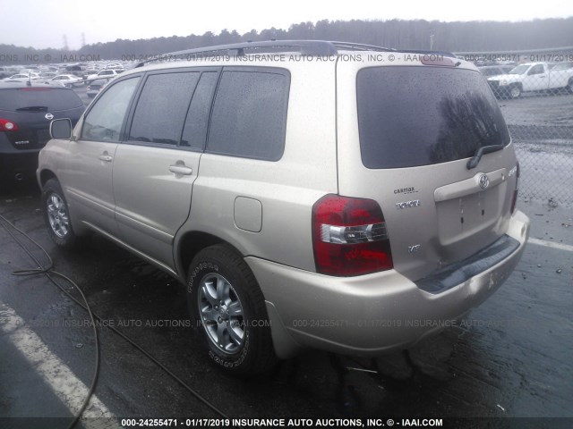 JTEGP21A540042579 - 2004 TOYOTA HIGHLANDER LIMITED TAN photo 3