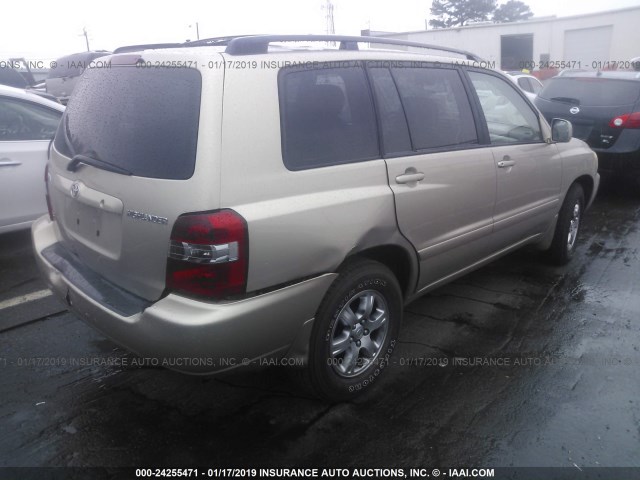 JTEGP21A540042579 - 2004 TOYOTA HIGHLANDER LIMITED TAN photo 4