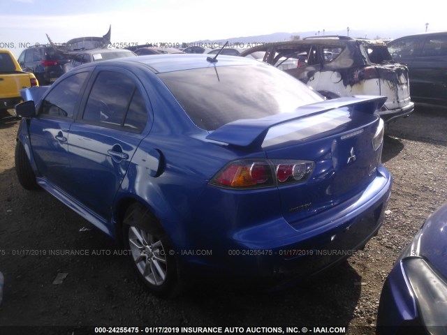 JA32U2FU3FU014137 - 2015 MITSUBISHI LANCER ES BLUE photo 3