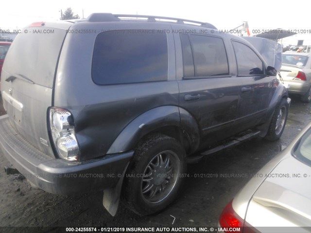 1D4HB48D34F137385 - 2004 DODGE DURANGO SLT GRAY photo 4