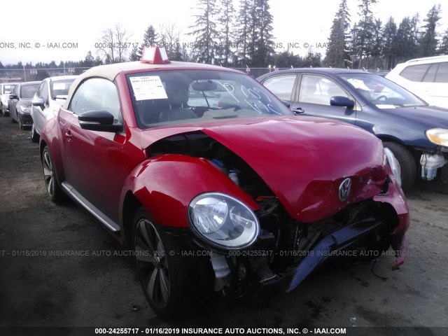 3VW7A7AT6DM801433 - 2013 VOLKSWAGEN BEETLE TURBO RED photo 1