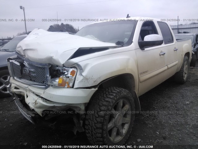 3GTP2XE29BG213054 - 2011 GMC SIERRA K1500 DENALI WHITE photo 2