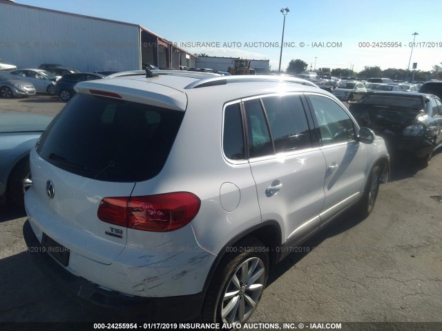 WVGSV7AX0HK007380 - 2017 VOLKSWAGEN TIGUAN WOLFSBURG WHITE photo 4