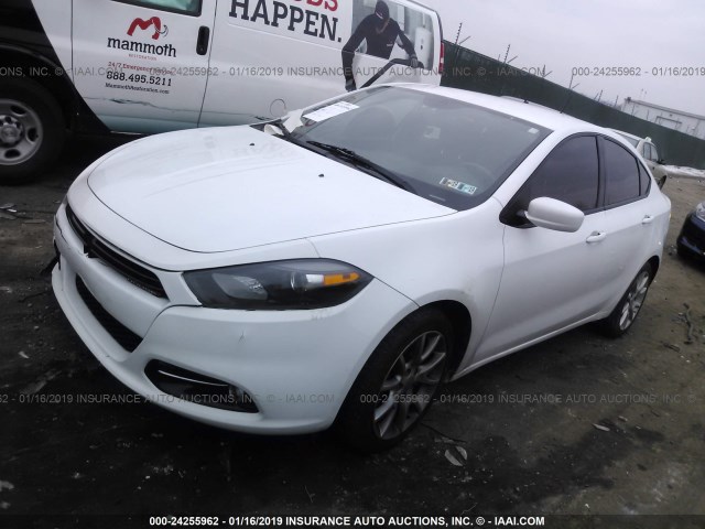 1C3CDFBA6DD334031 - 2013 DODGE DART SXT WHITE photo 2