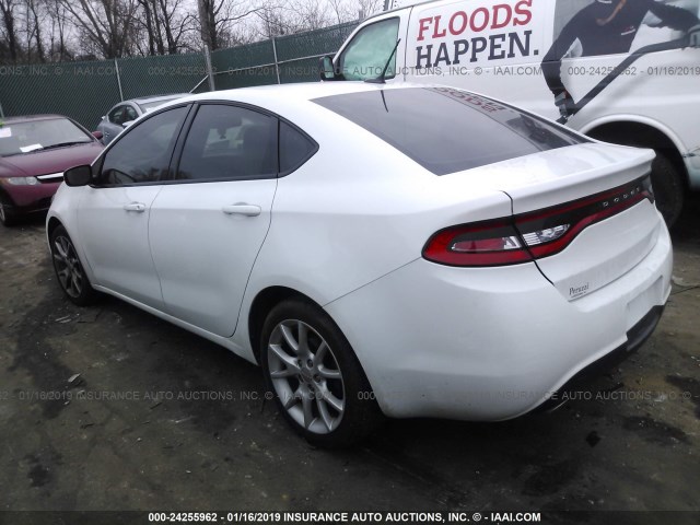 1C3CDFBA6DD334031 - 2013 DODGE DART SXT WHITE photo 3