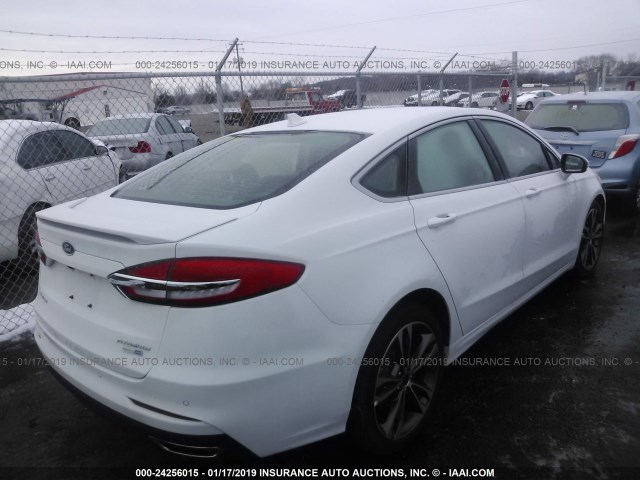 3FA6P0D9XKR137891 - 2019 FORD FUSION TITANIUM WHITE photo 4